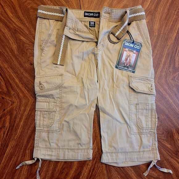 Iron Co. Other - IRON CO. KHAKI SHORTS (30") - British Khaki Messenger Shorts with Belt
